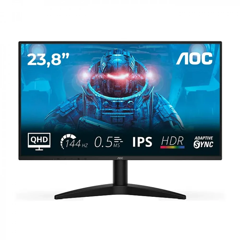 Монитор AOC 23,8" Q24B36X, 16:9, IPS, QHD, 0,5/4ms, 300cd, 144Hz, HDMI, DP
