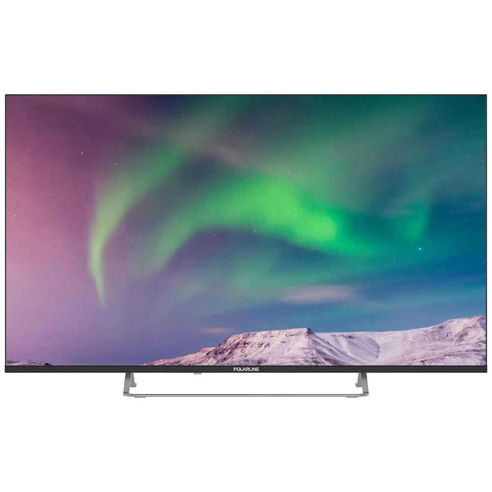 Телевизор QLED PolarLine 50" 50PQ71STC-SM черный/серебристый 4K Ultra HD 60Hz DVB-T DVB-T2 DVB-C DVB-S2 USB WiFi Smart TV (RUS)