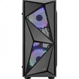 Корпус AeroCool Glider-G, Midi Tower, ATX, Black, 1x3.5"/4x2.5", 2xUSB, USB3.0, RGB