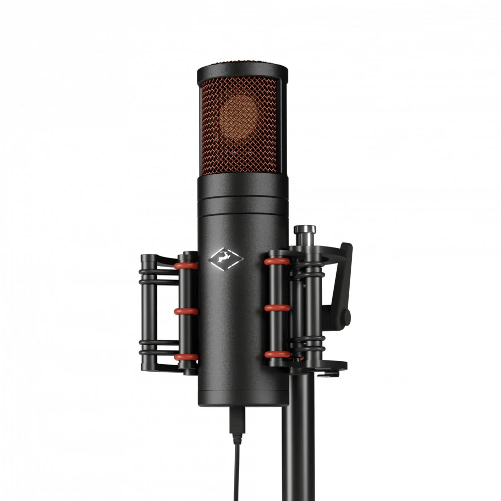 Микрофон Antelope Audio [Edge Go] конденсаторный, вухсторонние мембраны с золотым напылением 6u, диафрагма: 34 мм, кардиоида, восьмерка, всенаправленная, 20 Гц - 20 кГц, уровень звукового давления:
