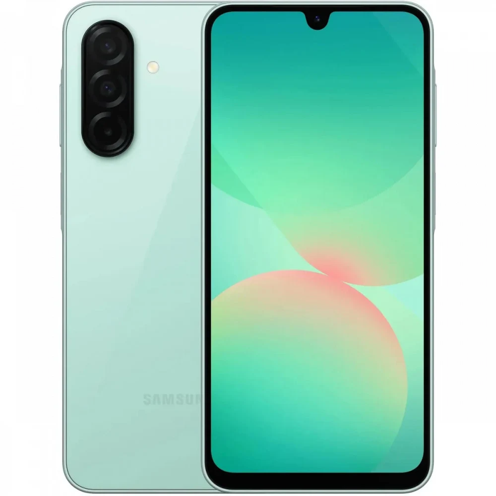 Смартфон Samsung SM-A266B Galaxy A26 5G 256Gb 8Gb мятный моноблок 3G 4G 2Sim 6.7" 1080x2340 Android 15 50Mpix 802.11 a/b/g/n/ac NFC GPS GSM900/1800 GSM1900 Protect microSD max2048Gb