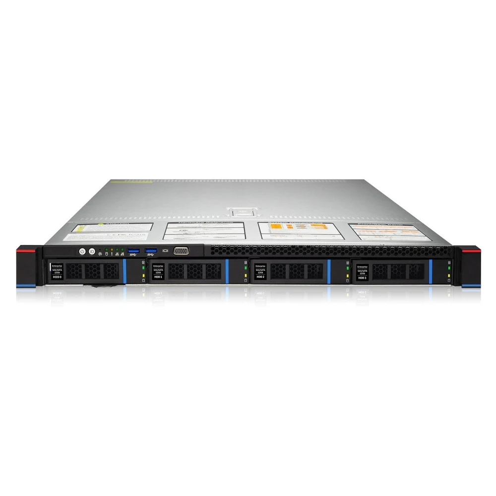 Сервер 1U Rack Gooxi SL101-D04R/2x Intel Xeon Gold 6246 12 core 3.3Ghz/64GB DDR4 RDIMM/LSI-9361-8i/4x 3,5/2,5 SAS/SATA Drivу bays/2x 550W (Платформа для 1С)