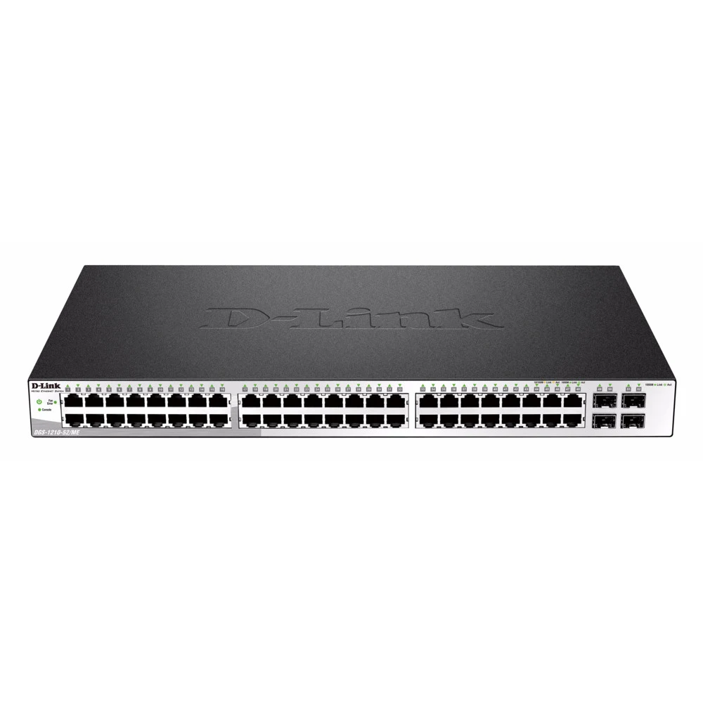 Managed Switch with 48 10/100/1000Base-T ports and 4 1000Base-X SFP ports.16K Mac address, 802.3x Flow Control, 4K of 802.1Q VLAN, 802.1p Priority Queues, Traffic Segmentation, Bandwidth Control, AC