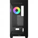 Корпус Ocypus Gamma C72 BK ARGB ATX/mATX/ITX 3xUSB, предустановленно 4х120мм вентилятора ARGB PWM, Черный, Gamma-C72-BKD400XX-GL
