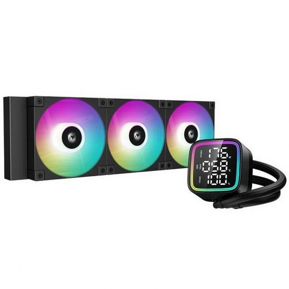 Кулер с водяным охлаждением, Deepcool, LD360 R-LD360-BKMSN-G-1, Intel 1700/1200/115х и AMD AM5/AM4/, TDP 300W, 3*120мм FD12 ARGB, 600-2400 RPM±10%, 72,04CFM, 38,71 dB(A), Чёрный
