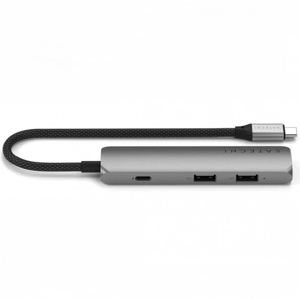 Адаптер Satechi 4-in-1 USB-C PD&2xUSB-A 3.2 Gen2&HDMI 4K@60Hz Slim Multiport Adapte. Цвет: серый космос