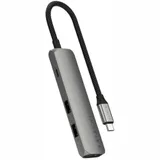 Адаптер Satechi 4-in-1 USB-C PD&2xUSB-A 3.2 Gen2&HDMI 4K@60Hz Slim Multiport Adapte. Цвет: серый космос