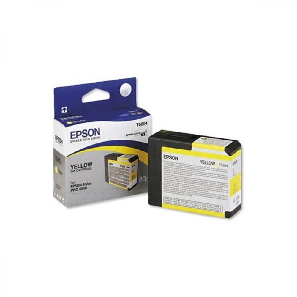 Картридж струйный Epson T5804 C13T580400 желтый (80мл) для Epson St Pro 3800