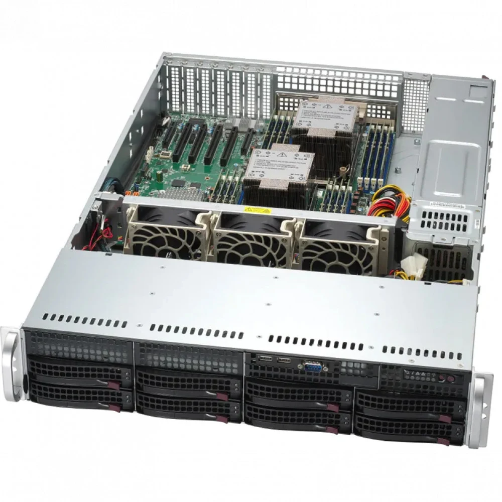 Серверная платформа Supermicro SYS-621P-TR, 2x Xeon 4416+/2x 32GB DDR5/LSI-9460-8i RAID 0 1 5 6 10 50 60 + CVPM05/2x 1200W