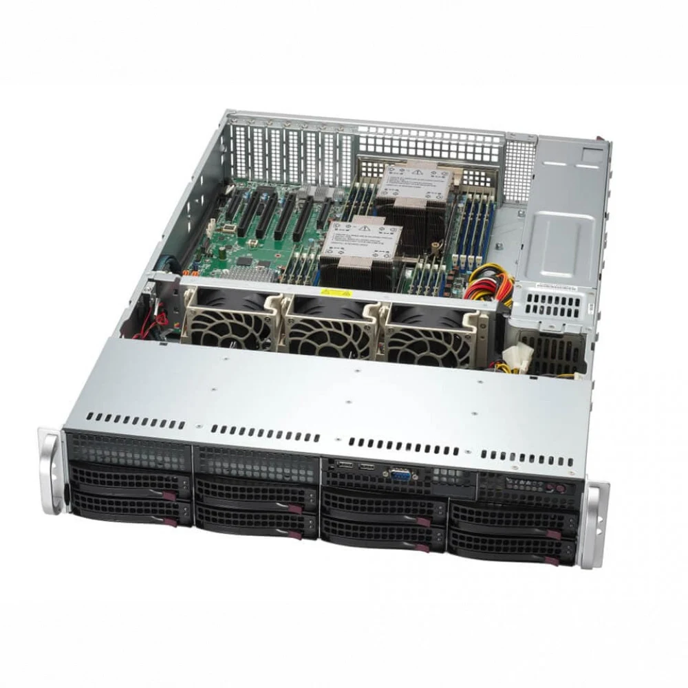Серверная платформа Supermicro SYS-621P-TRT, 1 Xeon 4510/1x 32GB DDR5/LSI-9460-8i RAID 0 1 5 6 10 50 60 + CVPM05/2x 1200W