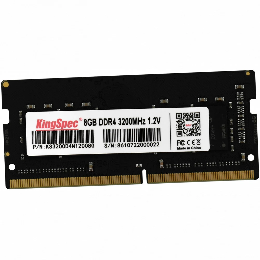 Оперативная память DDR4 8GB 3200MHz Kingspec KS3200D4N12008G RTL PC4-25600 SO-DIMM 260-pin 1.2В single rank Ret [KS3200D4N12008G]