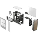 Корпус ПК без блока питания/ Case Fractal Design North, Midi-Tower, 2x140mm, 2xUSB-A 3.2 + 1xUSB 3.2 Type-C ATX, mATX, mITX Wood panel, Chalk White