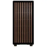 Корпус без блока питания/ Case Fractal Design North TG Dark Tint, Midi-Tower, 2x140mm, 2xUSB-A 3.2 + 1xUSB 3.2 Type-C ATX, mATX, mITX Wood panel, Charcoal Black
