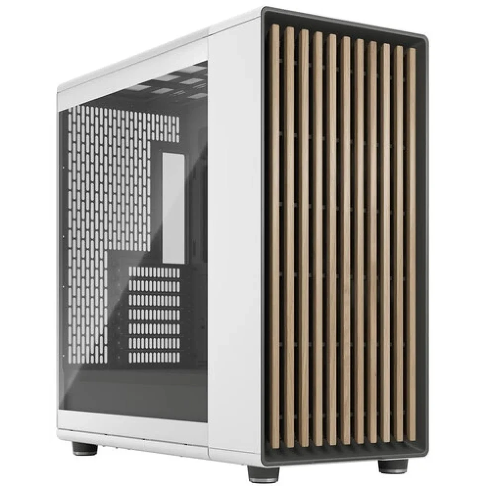 Корпус ПК без блока питания/ Case Fractal Design North XL TG Dark Tint, Full-Tower, 3x140mm, 2xUSB-A 3.2 + 1xUSB 3.2 Type-C E-ATX, ATX, mATX, mITX Wood panel, Chalk White