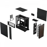Корпус без блока питания/ Case Fractal Design North XL, Full-Tower, 3x140mm, 2xUSB-A 3.0 + 1xUSB 3.2 Type-C E-ATX, ATX, mATX, mITX Wood panel Charcoal Black