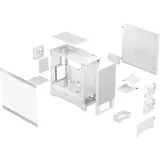 Корпус ПК без блока питания/ Case Fractal Design Epoch TG Clear Tint, Midi-Tower, 3x120mm, 2xUSB-A 3.2 + 1xUSB 3.2 Type-C ATX, mATX, mITX, White