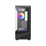 Компьютерный корпус, Gamemax, Vista COC AB, 1115-3806R0004, 12380600001, Mid Tower, ATX/m-ATX/ITX, USB2.0*1/ USB3.0*1/ TypeC *1/ HD-Audio, Кулер 6*12cм ARGB, Высота процессорного кулера 155мм, Длина
