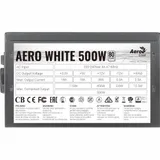 Блок питания ATX 500W AeroCool Aero White,12sm fan,20+4/24+4/24+8,5SATA,3Molex,2х6p/2х2pPCI-E,ATX