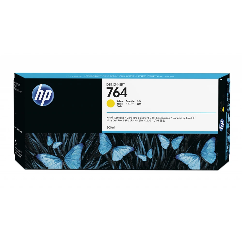 Картридж струйный HP 764 C1Q15A желтый (300мл) для HP DJ T3500