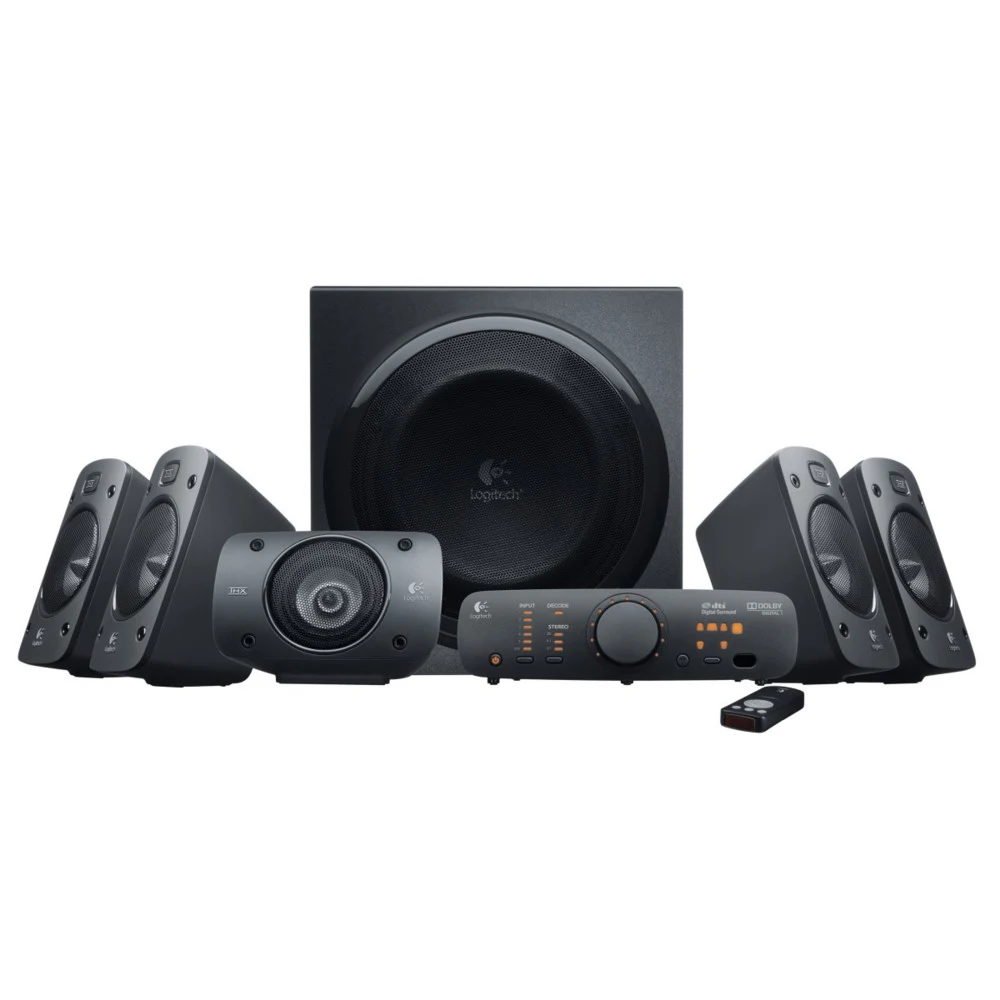 SPK active Logitech Z906 (5.1), 1000W RMS, 3D stereo, bass control, [980-000468], black