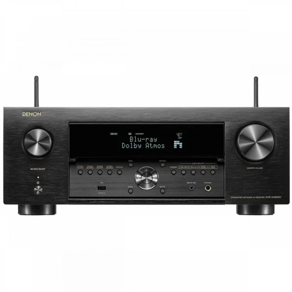 DENON AV-усилитель AVC-X4800H ЧЕРНЫЙ AV усилитель,каналов 9 (11.4), 2x125 Вт (8 Ом), 8K 60/50, Dolby Vision, HDR 10+, Dynamic HDR, HLG, Auro 3D, DTS:X, DTS Virtual:X, IMAX, Dolby TrueHD, Dolby Atmos
