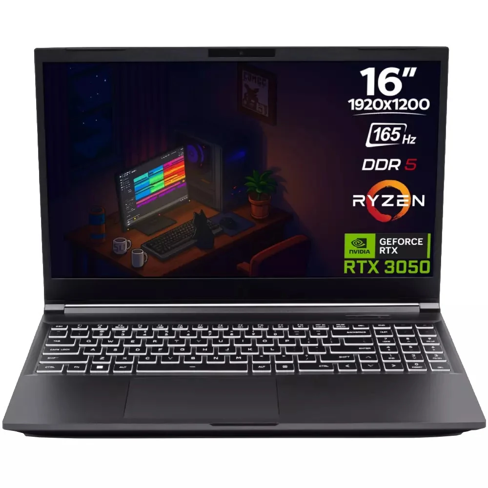 Ноутбук FIREBAT T6A-5R6616F8/16 FHD 165Hz/AMD Ryzen 5 6600H 3.3 Ghz/16/SSD512/RTX3050/4/Win11
