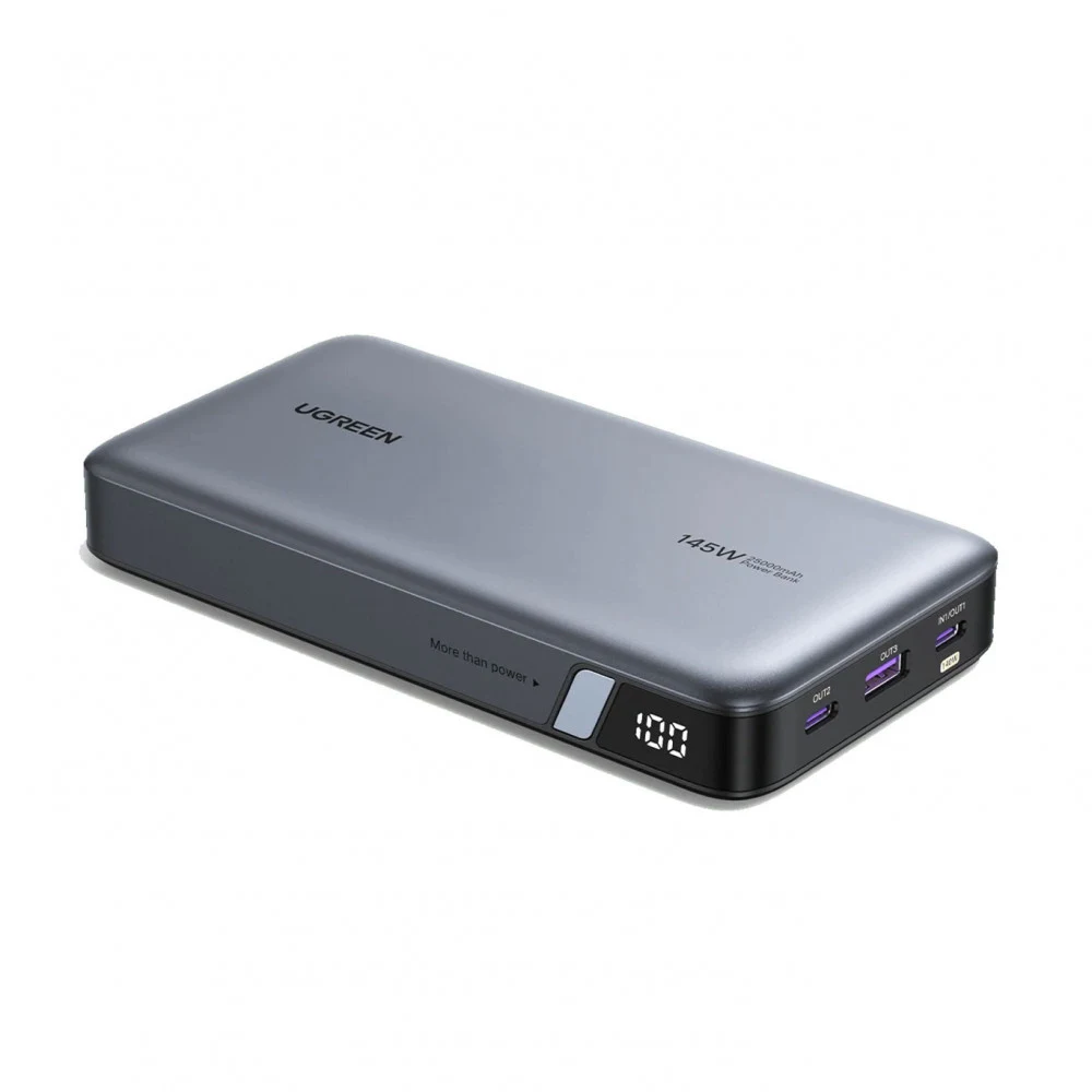 Внешний аккумулятор UGREEN PB205 (90597A) PD 145W Power Bank 25000mAh. Цвет: серый космос