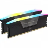 CORSAIR DDR5, 6000MT/s 32GB 2x16GB DIMM, 36-44-44-96, Std PMIC, XMP 3.0, VENGEANCE RGB DDR5, Black PCB, 1.4V