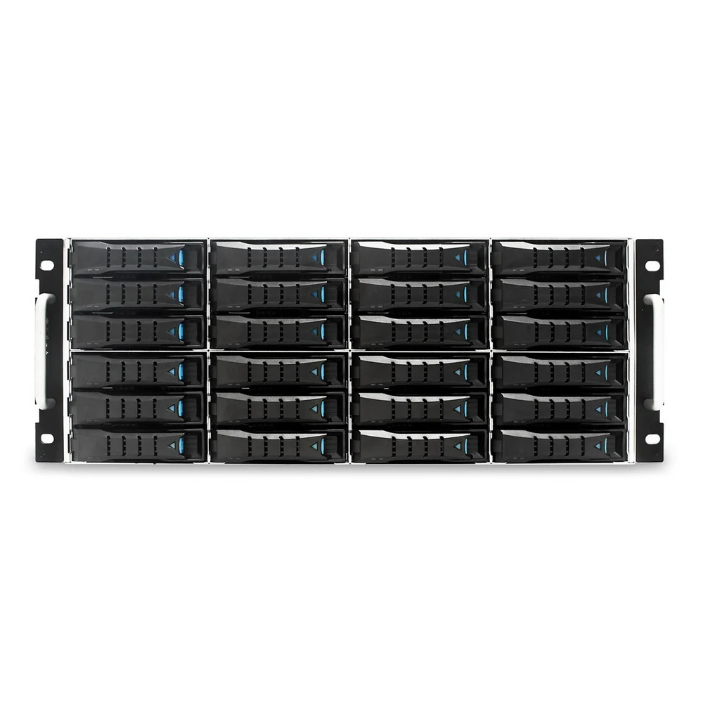 Дисковая полка AIC XJ1-40244-02/ J4024-04-35X, 4U 24 x 3.5" hot-swap bays, hot-swap JBOD with dual SAS 12G expander controller, dual BMC, tool-less HDD tray, 550W 1+1 hot-swap redundant 80+ platinum