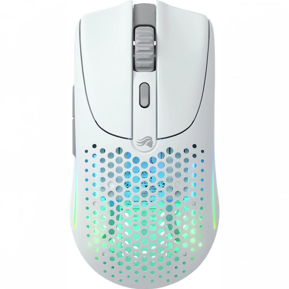 Компьютерная мышь, Glorious, Model O 2 Wireless, GLO-MS-OWV2-MW, Игровая, Оптическая, Беспроводная, 2.4 Ghz, Bluetooth 5.2 LE, Glorious BAMF 2.0 Sensor, 26000 DPI, 650 IPS, 50G, 1000 Hz, RGB, 6 кноп