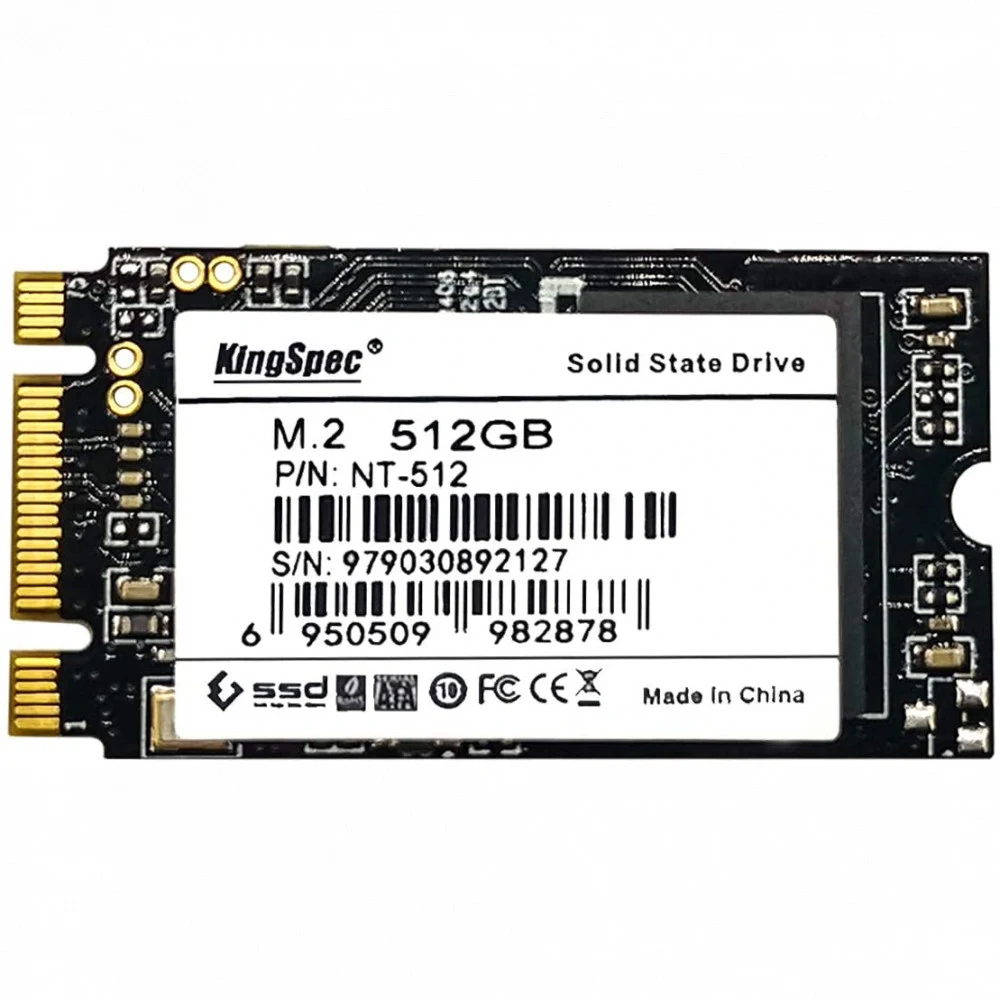 SSD M.2 SATA (2242) 512 GB KingSpec NT-512 2242, PCIe 3.0 x2