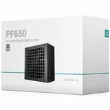 Блок питания, Deepcool, PF650 R-PF650D-HA0B-WDEU, 650W, ATX, White, APFC, 20+4 pin, 2*4+4pin, 6*Sata, 2*Molex, 4*PCI-E 6+2 pin, Вентилятор 12см, Кабель питания, Чёрный