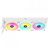 Система жидкостного охлаждения/ Water Cooling System Corsair iCUE LINK H150i RGB (360mm, White, RGB/ Fans: 3x120mm, 63.1CFM, 37dBA, 2400RPM/Rad thickness 27mm/ S: 1851, 1700, 1200, 115X, AM5, AM4)