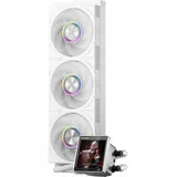 Система охлаждения/ Water Cooling System PCCooler DT360 ARGB Display WH (300W, 360mm, LED temp., White, ARGB/ Fans: 3x120mm, 83.83CFM, 3000RPM/ Pump height 62mm, 15dBA, 2600RPM, Rad thickness 27mm/