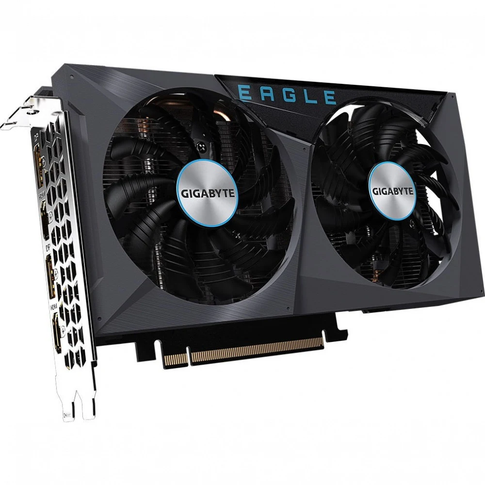 Видеокарта, Gigabyte, RTX3050 EAGLE OC 8G (GV-N3050EAGLE OC-8GD) 4719331310721, GDDR6, 128bit, 2-HDMI, 2-DP, Windforce 2X Fan, 213*120*41 мм, Цветная коробка