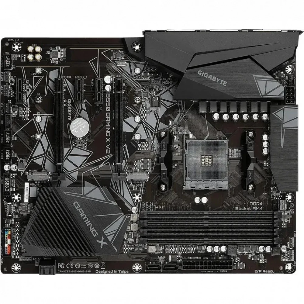 Сист.плата Gigabyte B550 GAMING X V2, B550, 4xDDR4, PCI-E4 x16, 1xM.2, 4xSATA, HDMI, LAN1GbE, BOX
