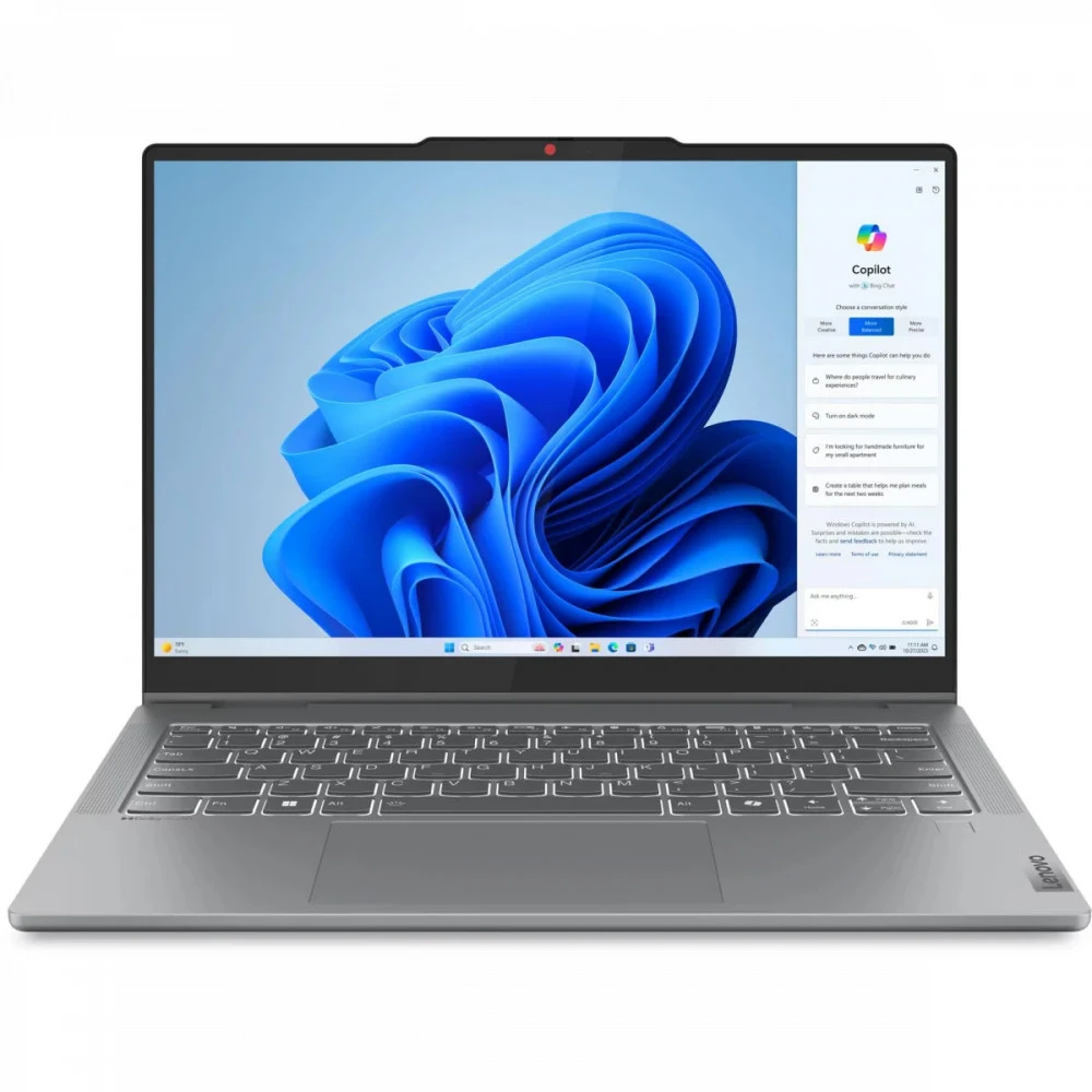 Ноутбук Lenovo IdeaPad 5 14IRH9 Core i5 13420H 16Gb SSD512Gb Intel UHD Graphics 14" IPS Touch WUXGA (1920x1200) без ОС grey WiFi BT Cam (83KX006XRK)