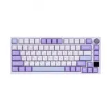 Клавиатура, Ajazz, AK820/PRO/Gift/PWB, AK820 PRO, Игровая, Механическая, 75%, Gift Switches, USB, 2,4 ГГц, Bluetooth, Подсветка RGB, Размер: 327 x 136 x 40 мм., Анг/Рус, Белый