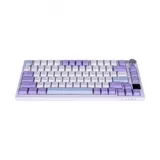 Клавиатура, Ajazz, AK820/PRO/Gift/PWB, AK820 PRO, Игровая, Механическая, 75%, Gift Switches, USB, 2,4 ГГц, Bluetooth, Подсветка RGB, Размер: 327 x 136 x 40 мм., Анг/Рус, Белый
