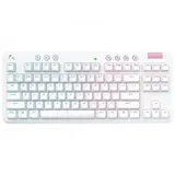Клавиатура Logitech G715 TKL механическая белый USB беспроводная BT/Radio Multimedia for gamer LED (подставка для запястий) (920-010464)