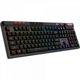 Клавиатура MSI STRIKE Pro W Silent механическая серый/черный USB беспроводная BT/Radio Multimedia for gamer LED (подставка для запястий) (S11-43RU210-CLA) кабель 2м