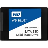 Твердотельный накопитель SSD WD Blue WDS200T3B0A 2TB 2.5" Client SATA 6Gb/s, 560/530, IOPS 95/84K, MTBF 1,75M, 3D NAND TLC, 500TBW, Retail (856315)