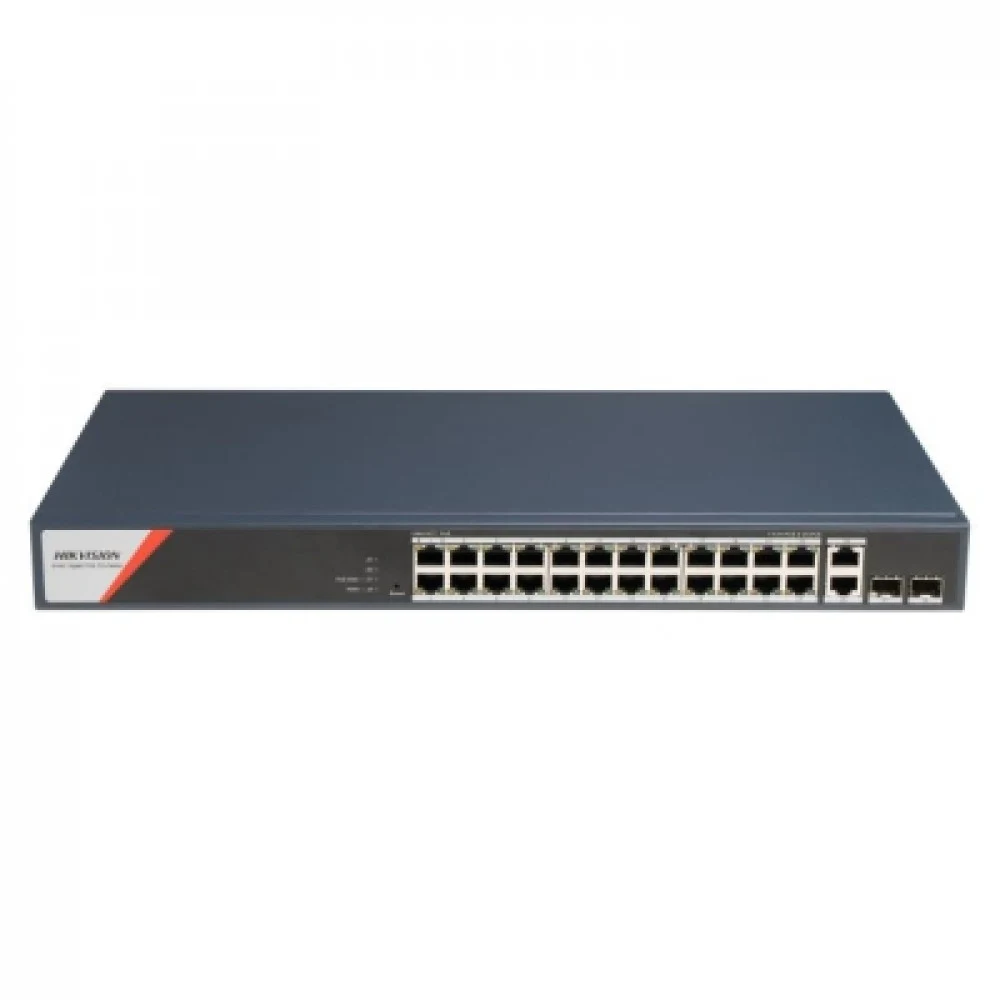 Hikvision DS-3E1528HP-SI-24P2T2F Коммутатор 24-портовый PoE