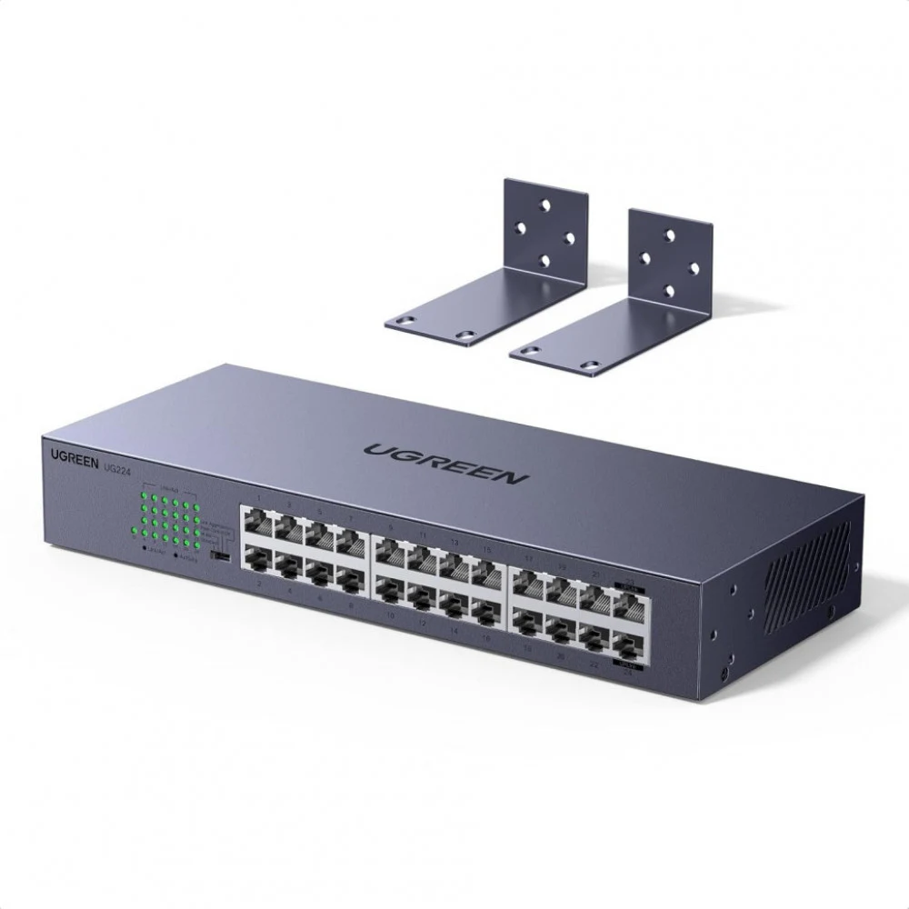 UGREEN, CM740 (35374EU), Коммутатор неуправляемый 24-портовый 1Gb/s
