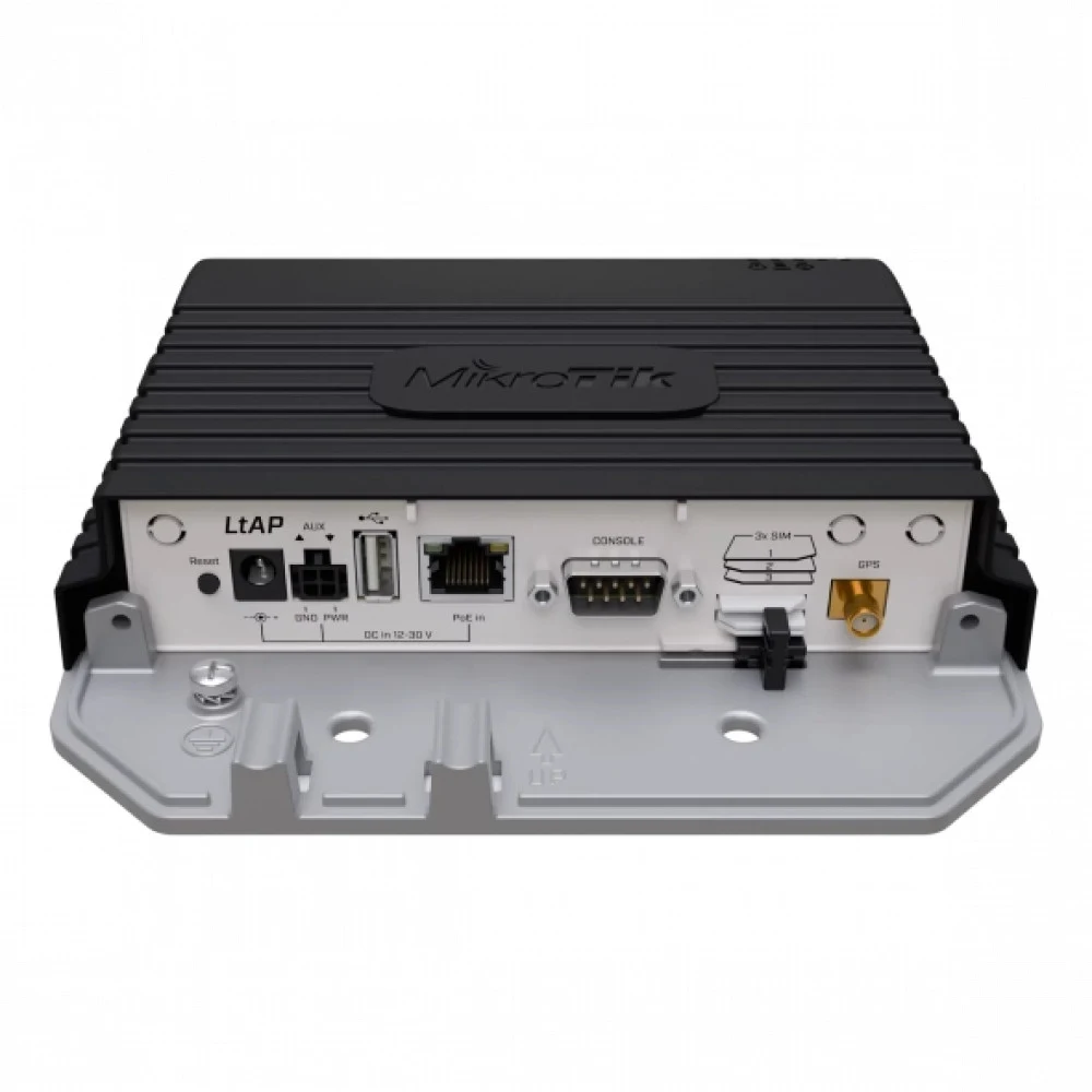 Точка доступа, MikroTik, LtAP-2HnD&R11e-LTE7, LtAP LTE7 kit, 1 порт 10/100/1000М, 2,4 GHz, 802.11b/g/n, 300 Mbit/s, 3 Modem (Mini SIM), RouterOS, -40°С до 70 °C