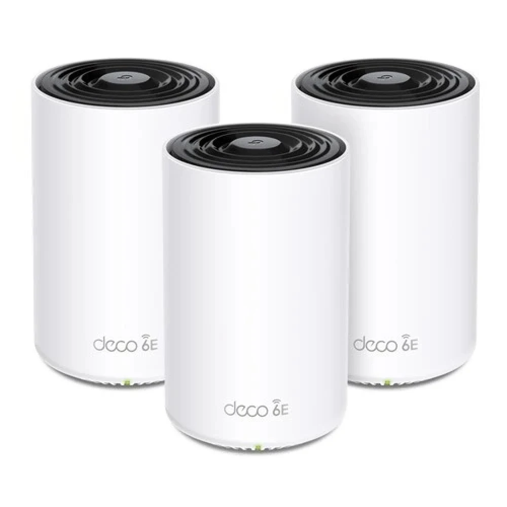 Бесшовный Mesh роутер TP-Link Deco XE75 Pro (DECO XE75 PRO(3-PACK)) AXE5400 100/1000/2500BASE-T белый (упак.:3шт)