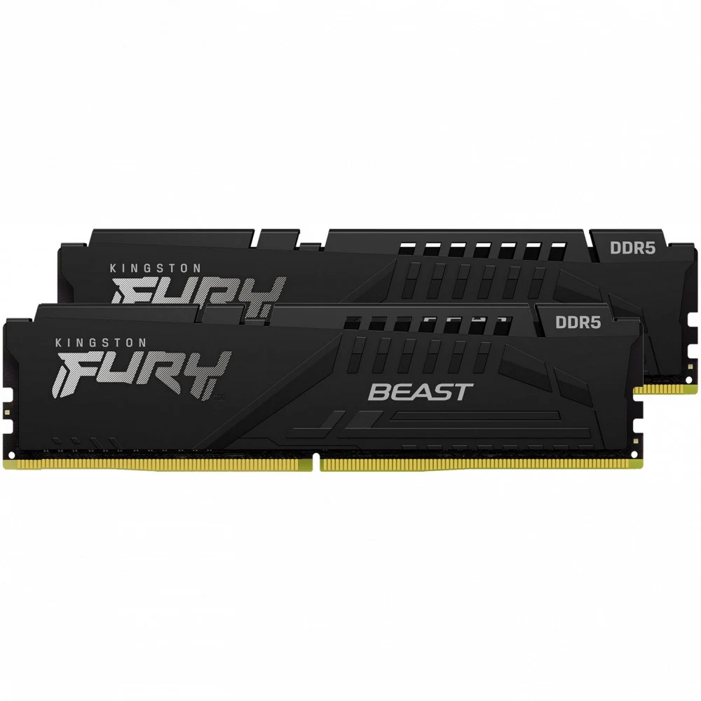 Память DDR5 2x32GB 6000MHz Kingston KF560C36BBE2K2-64 Fury Beast Black Expo RTL Gaming PC5-48000 CL36 DIMM 288-pin 1.35В kit single rank с радиатором Ret