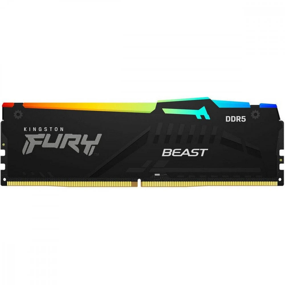 Память DDR5 16GB 6000MHz Kingston KF560C36BBE2A-16 Fury Beast RGB RTL Gaming PC5-48000 CL36 DIMM 288-pin 1.35В single rank с радиатором Ret
