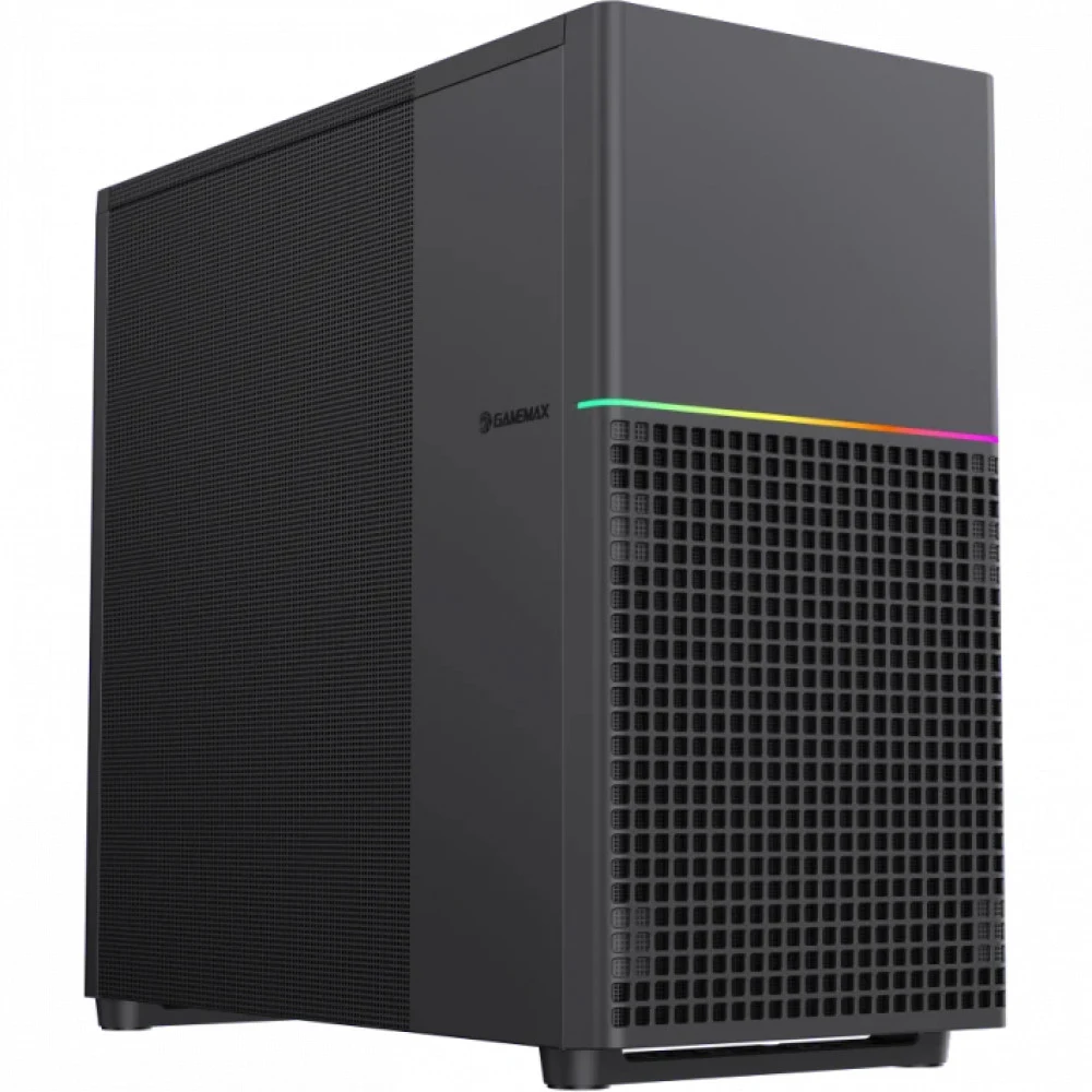 Компьютерный корпус, Gamemax, P31 BK, 1125-2003R0002, ATX/MATX/ITX, 1*3.5"/3*2.5", Высота кулера до 168 мм, Длина VGA до 355 мм, 436.5x204x403 мм, Без Б/П, Черный