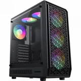 Компьютерный корпус, Gamemax, FORGE AB, 1115-3801R0007, ATX/MATX/ITX, 2*3.5"/3*2.5", Высота кулера до 155 мм, Длина VGA до 330 мм, 386x205x449 мм, Без Б/П, Черный